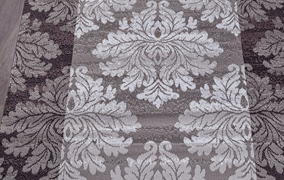 Ковер D213 - GRAY-PURPLE - Прямоугольник - коллекция SILVER