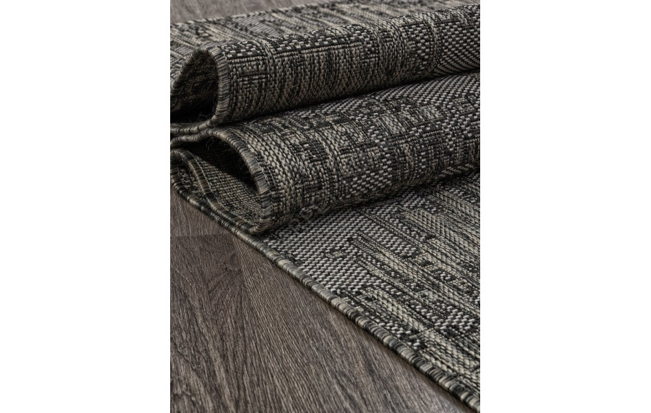 Ковер S144 - BLACK-GRAY - Прямоугольник - коллекция KAIR