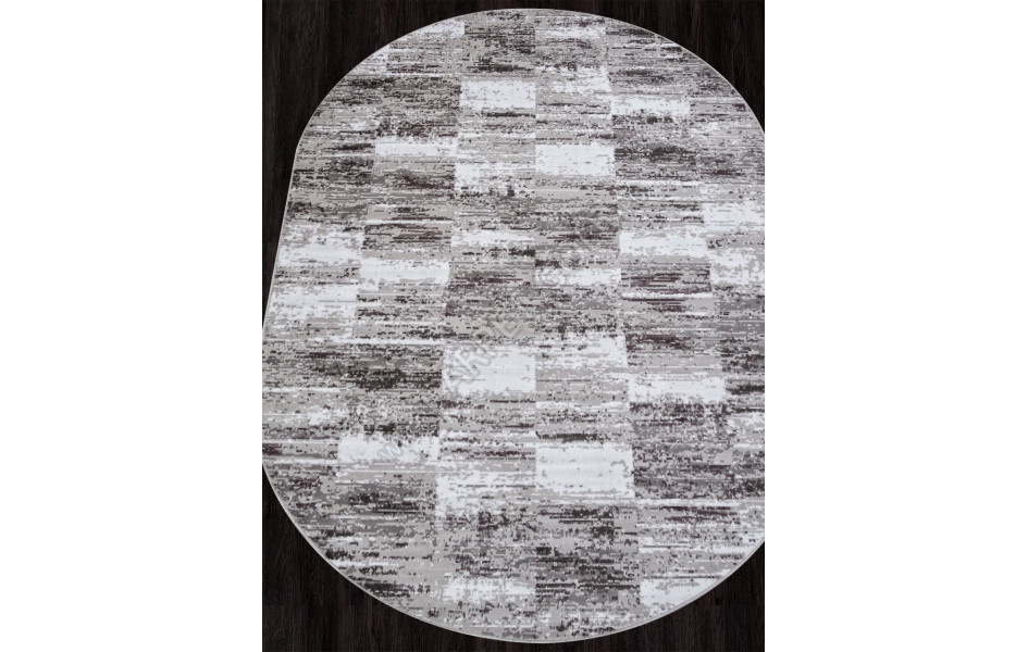 Ковер F394 - GRAY - Овал - коллекция SILVER